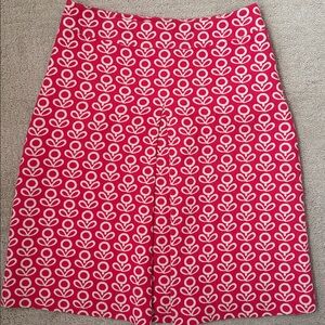 Boden A-Line Red Printed Skirt